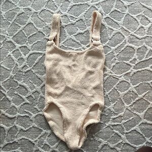 Hunza G Cream One Piece Swimsuit